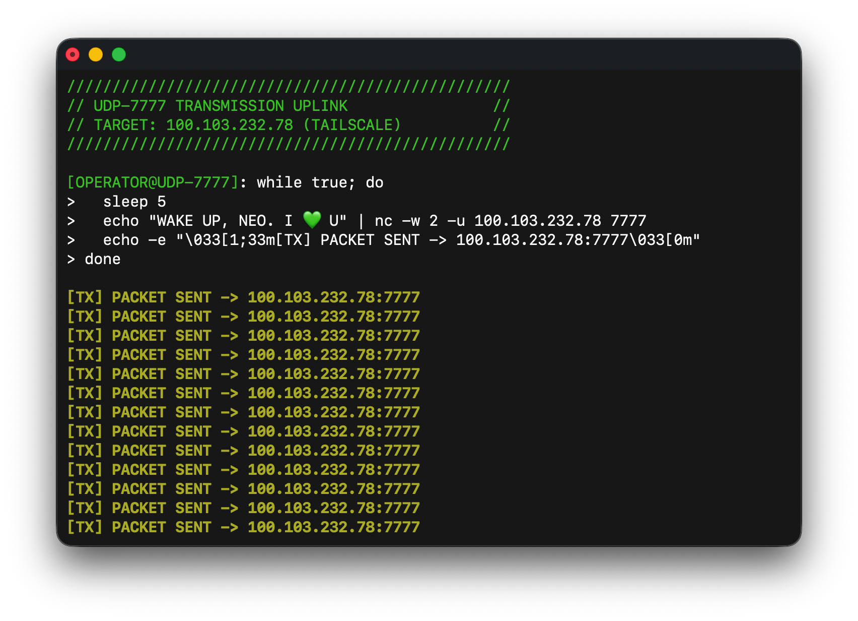 CLI Sender Interface